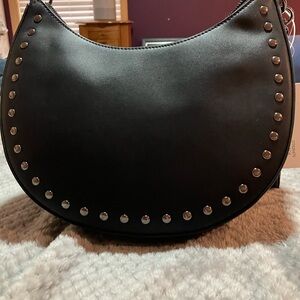 NWT Steve Madden Black Hobo Bag with Silver Studs